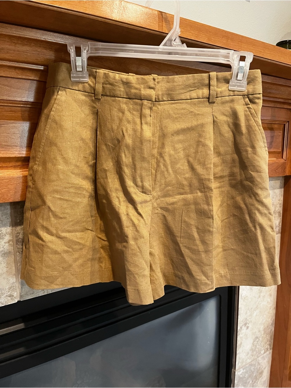 Zara linen blend trouser shorts. Size 2